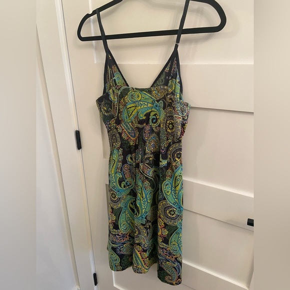 Vintage 90s Paisley Mini Babydoll Dress - Picture 5 of 6